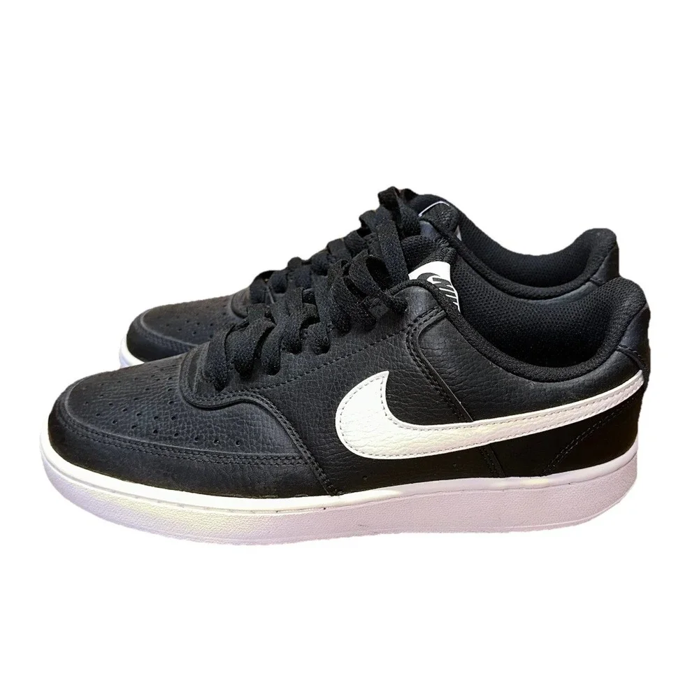 Nike Court Vision Low Black White‎ Sneaker Shoe Women's 8 New W/ Box (CD5434001)